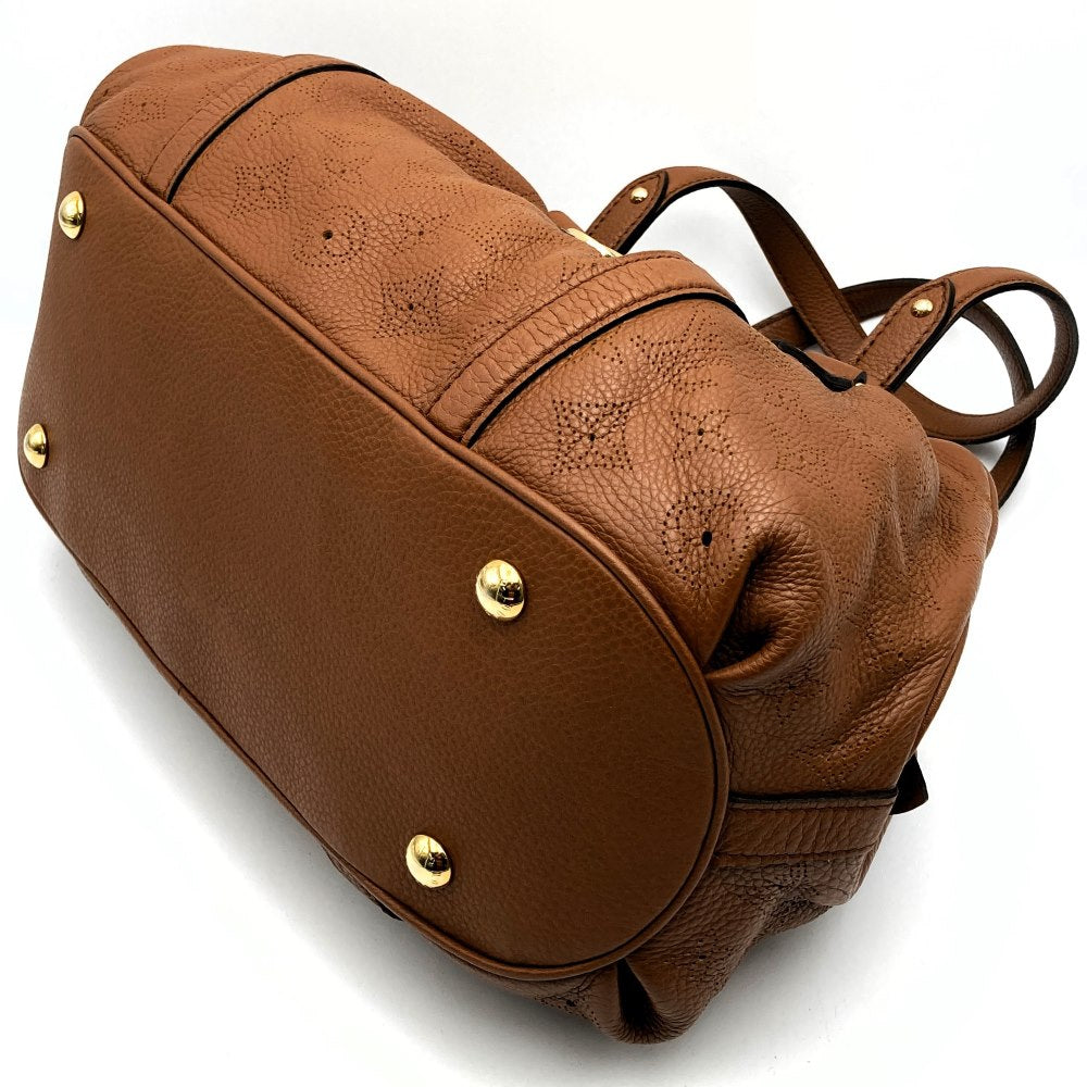 LOUIS VUITTON M97052 Mahina Lunar PM Shoulder Bag, Perforated Leather, Cognac Brown, Women's Fashion