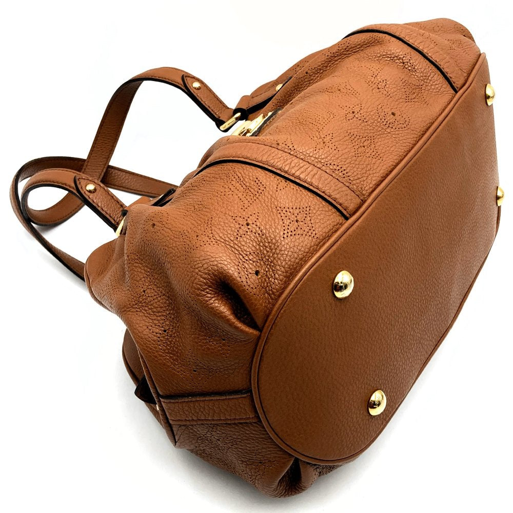 LOUIS VUITTON M97052 Mahina Lunar PM Shoulder Bag, Perforated Leather, Cognac Brown, Women's Fashion