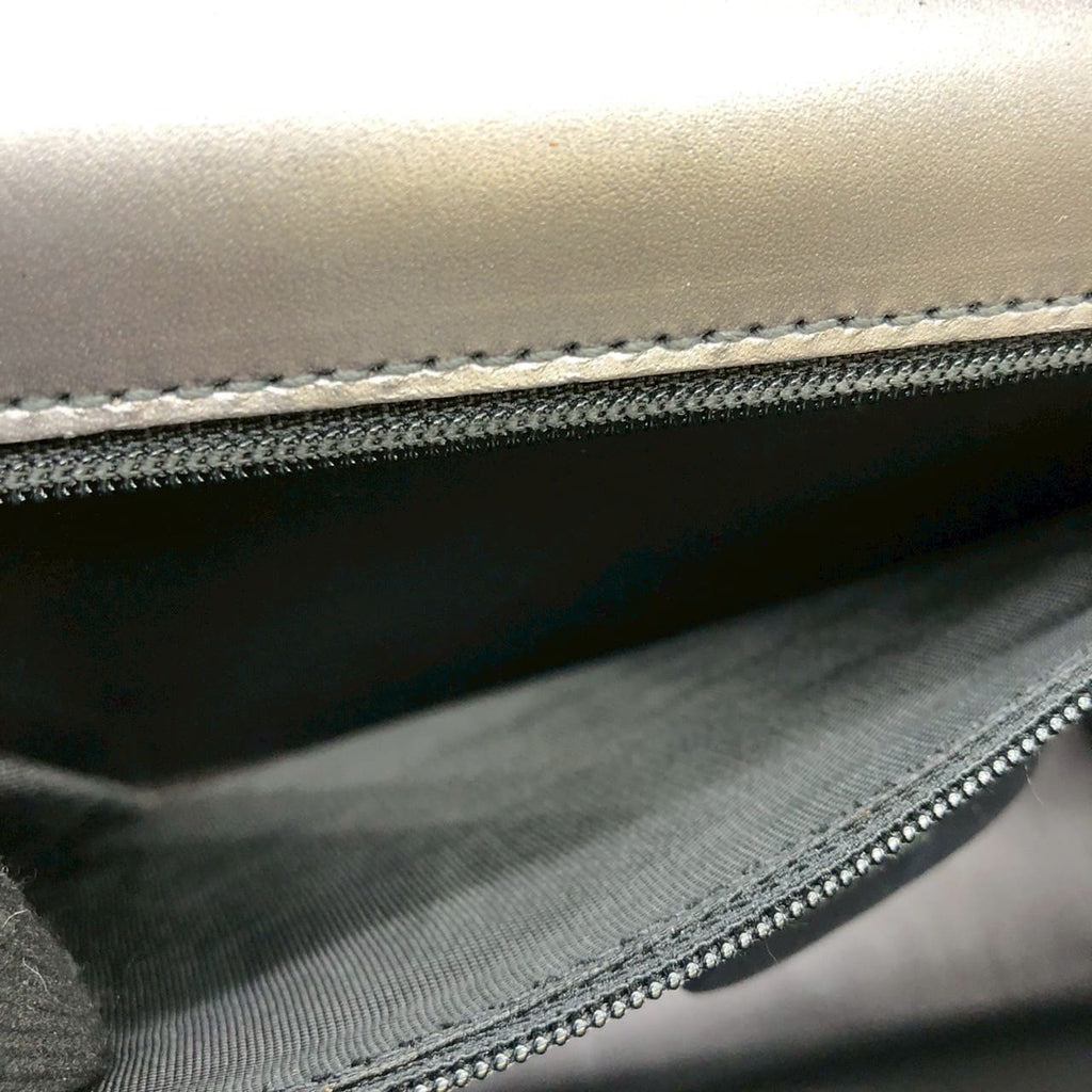 GUCCI 001 2058 Shoulder Bag, One-Shoulder, Leather, Gray, Women's PRE-OWNED