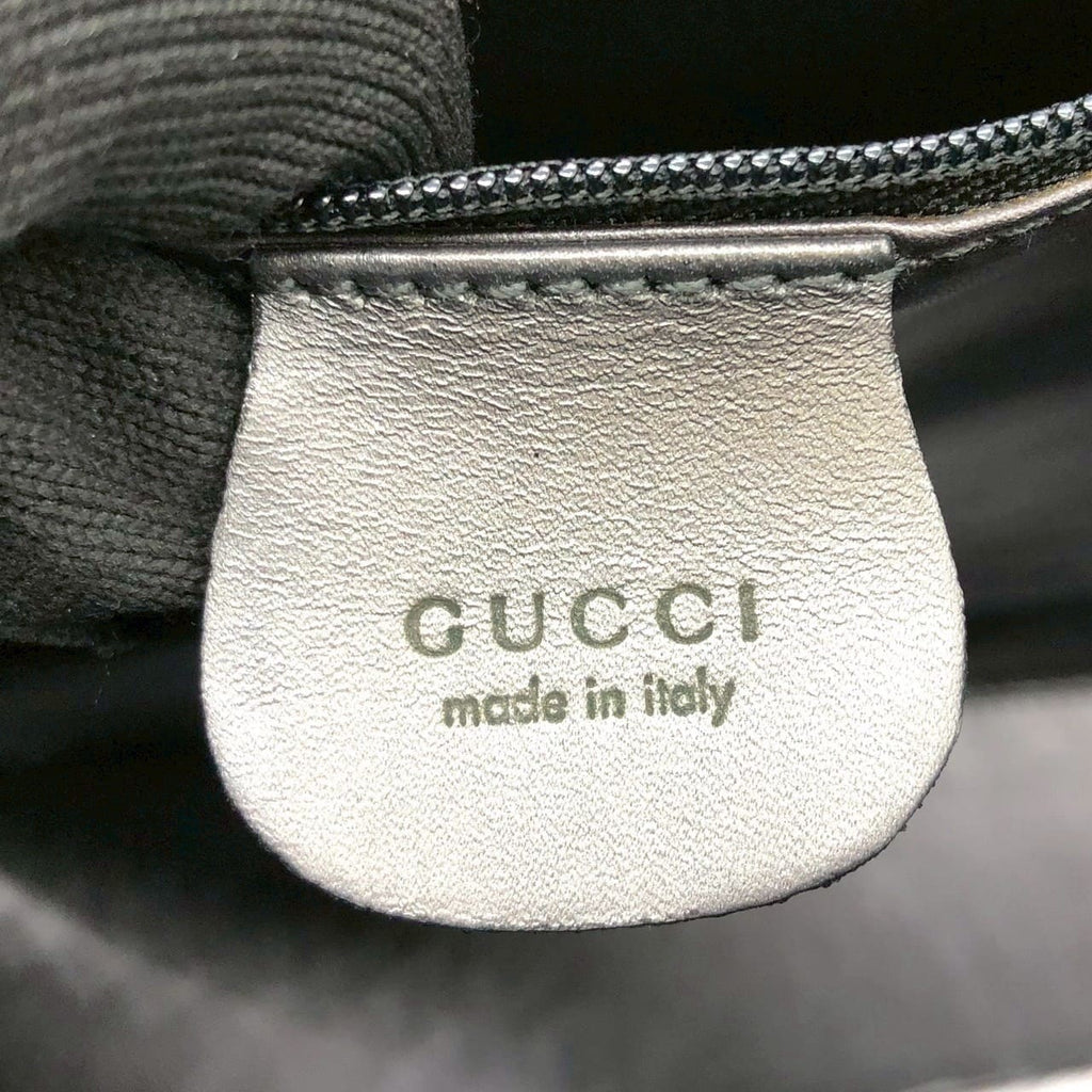 GUCCI 001 2058 Shoulder Bag, One-Shoulder, Leather, Gray, Women's PRE-OWNED