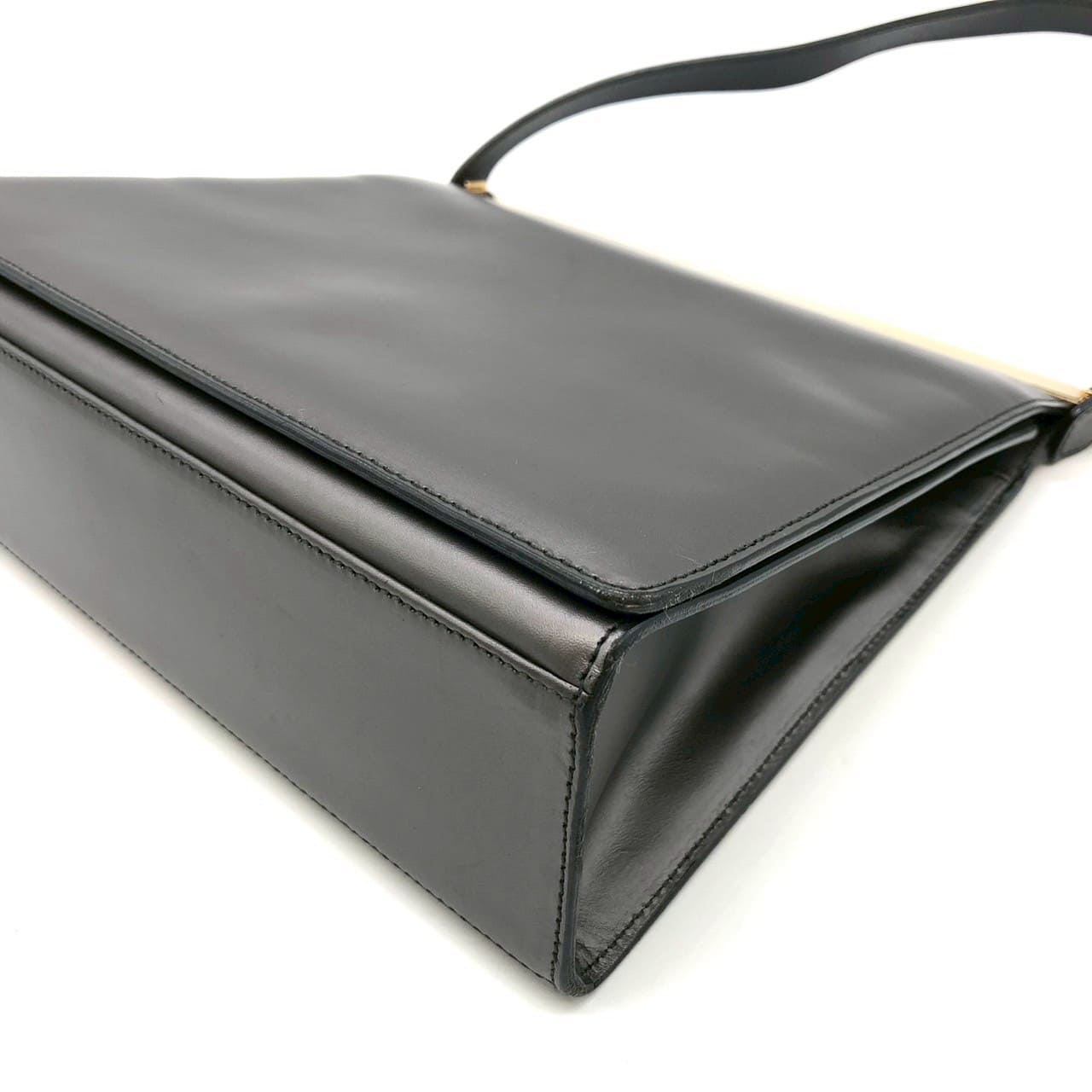 GUCCI 001 2058 Shoulder Bag, One-Shoulder, Leather, Gray, Women's