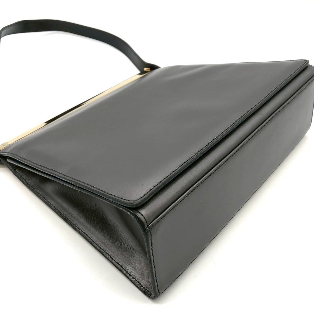 GUCCI 001 2058 Shoulder Bag, One-Shoulder, Leather, Gray, Women's PRE-OWNED