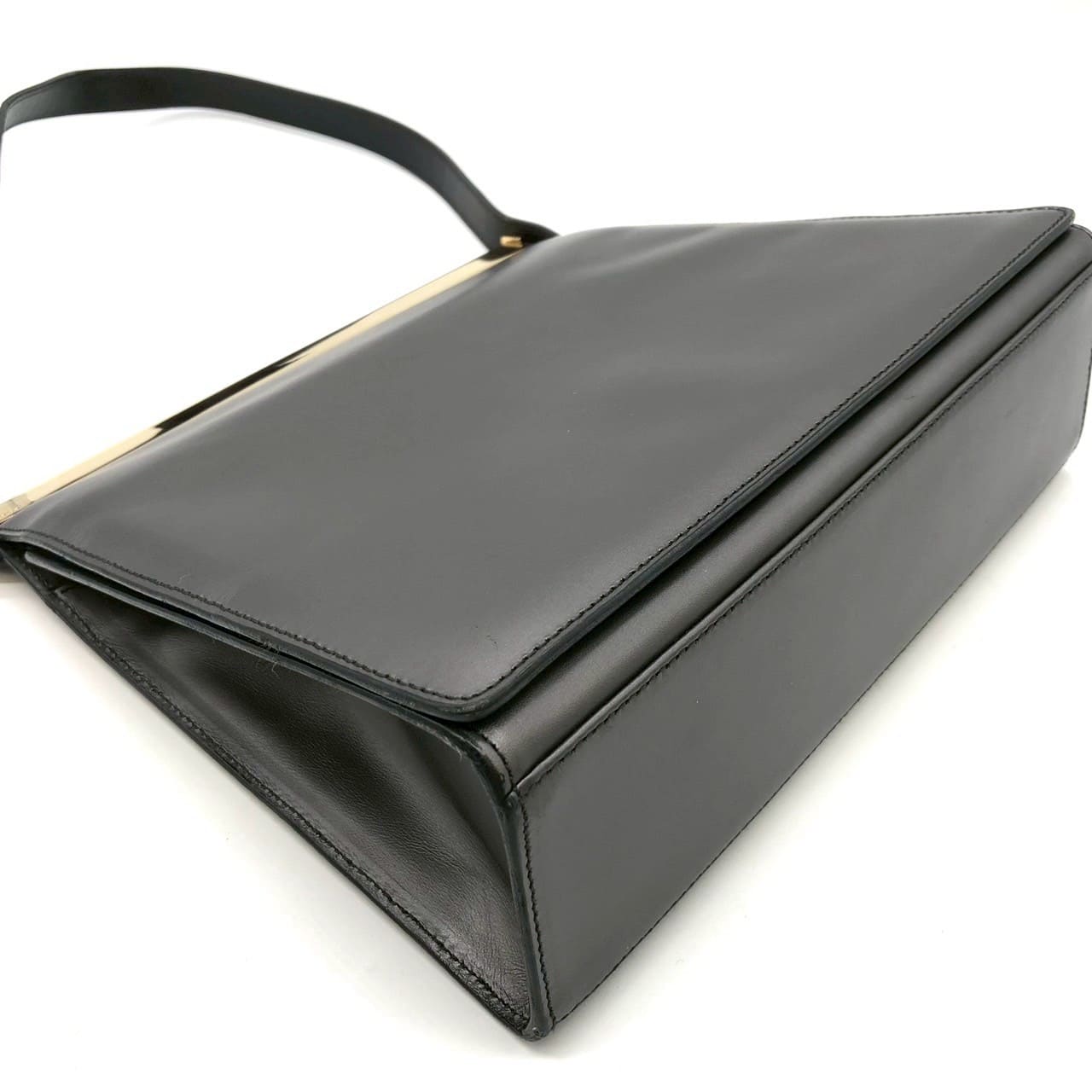 GUCCI 001 2058 Shoulder Bag, One-Shoulder, Leather, Gray, Women's