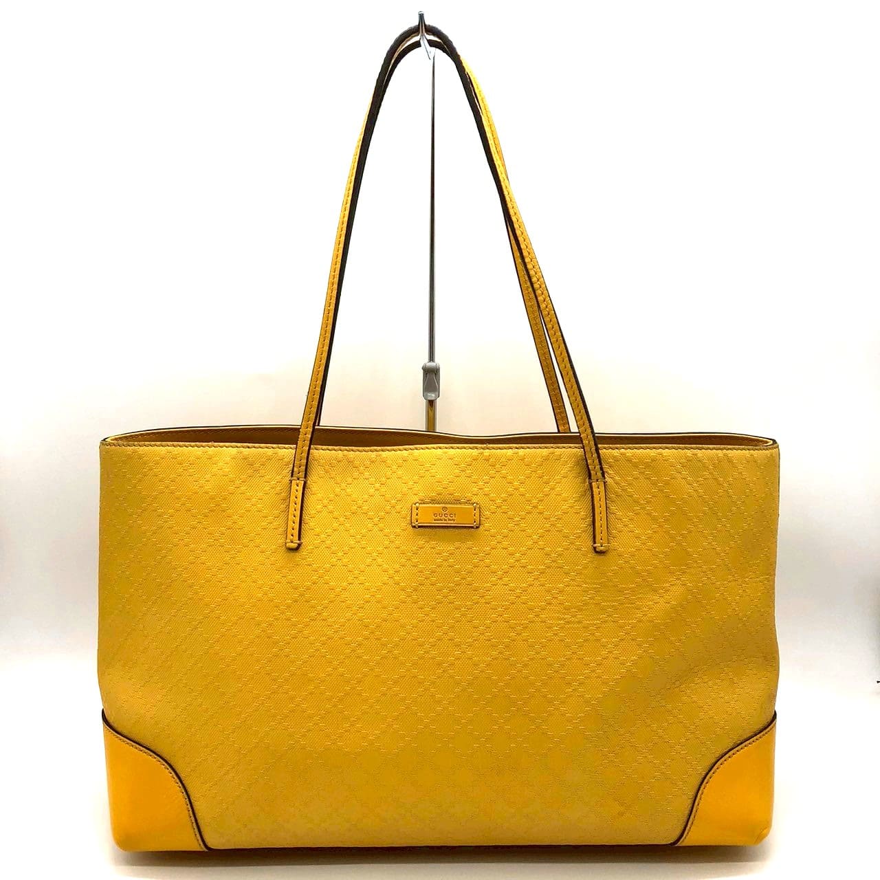 GUCCI 353397 Tote Bag Shoulder Bag Diamante Leather Yellow Women's Men's Fashion Brand PRE-OWNED
