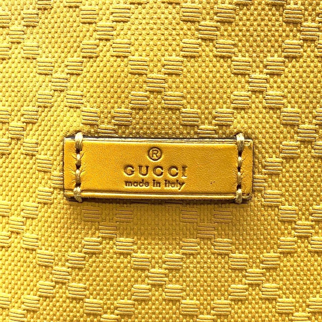 GUCCI 353397 Tote Bag Shoulder Bag Diamante Leather Yellow Women's Men's Fashion Brand PRE-OWNED