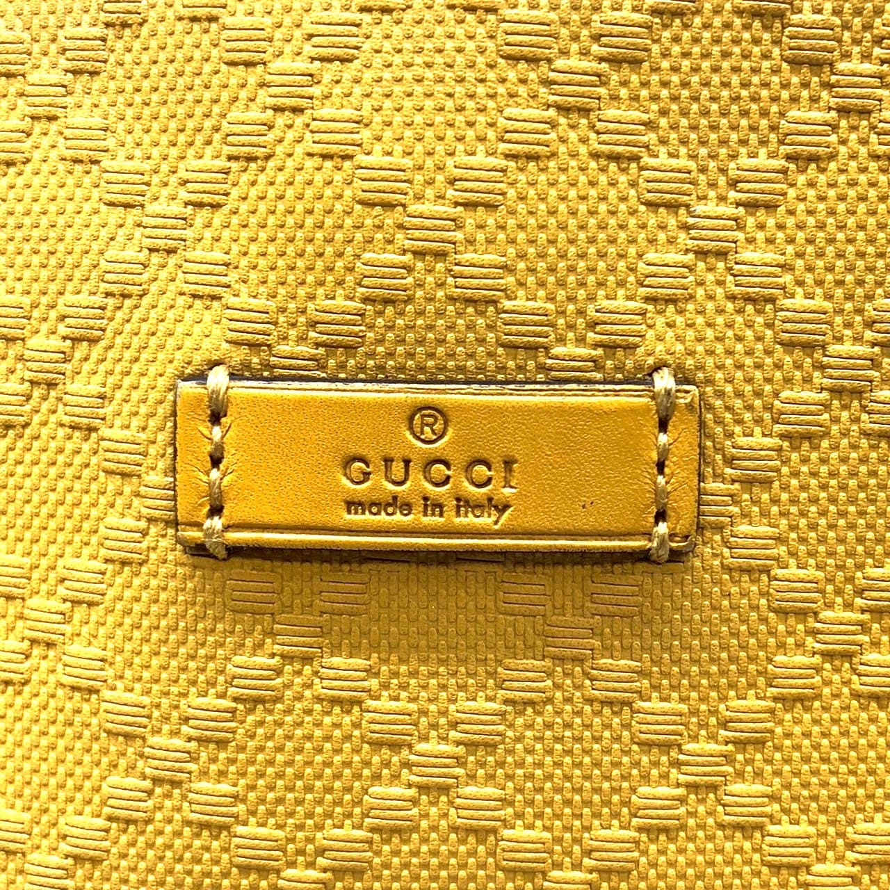 GUCCI 353397 Tote Bag Shoulder Bag Diamante Leather Yellow Women's Men's Fashion Brand PRE-OWNED