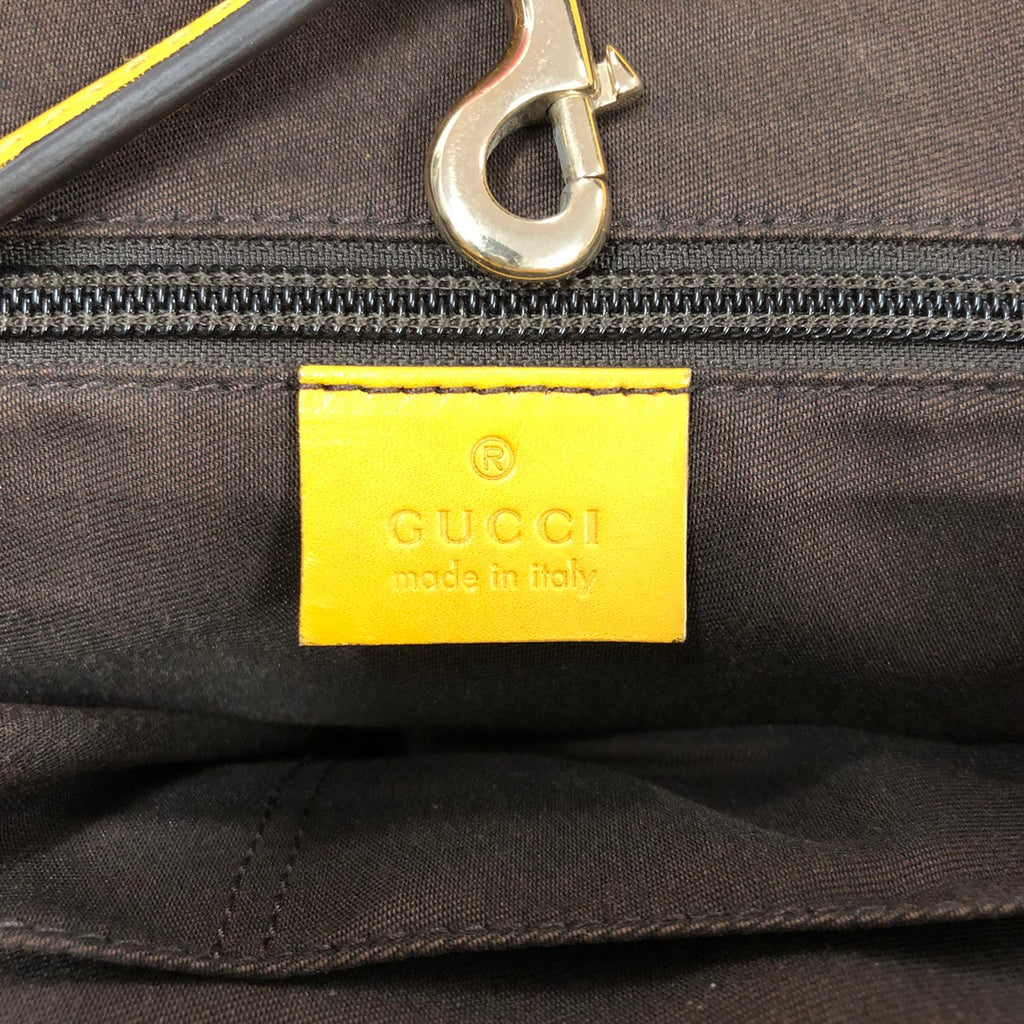 GUCCI 353397 Tote Bag Shoulder Bag Diamante Leather Yellow Women's Men's Fashion Brand PRE-OWNED