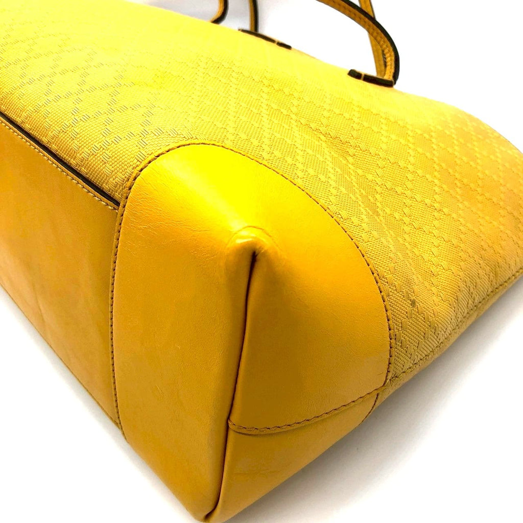 GUCCI 353397 Tote Bag Shoulder Bag Diamante Leather Yellow Women's Men's Fashion Brand PRE-OWNED