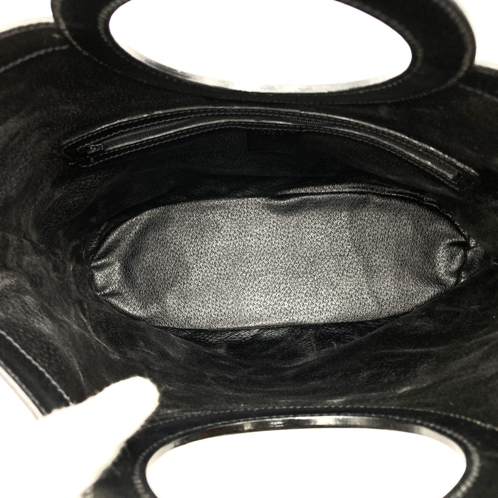 CELINE Macadam Circle Handle MC97/2 Handbag in PVC/Leather, Black, Women's PRE-OWNED