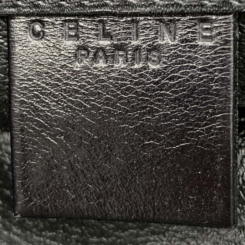 CELINE Macadam Circle Handle MC97/2 Handbag in PVC/Leather, Black, Women's