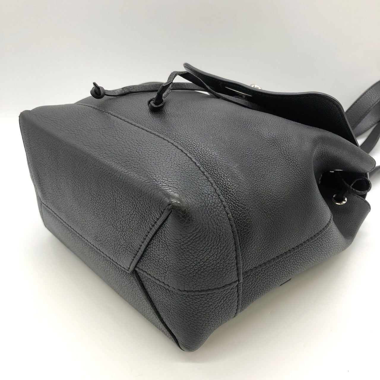 LOUIS VUITTON Lockme Backpack M41815, Black Leather, Women's