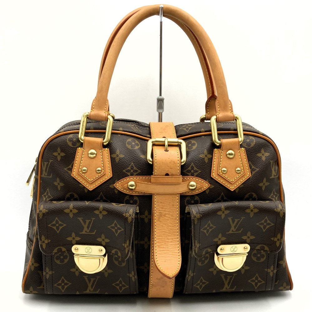 LOUIS VUITTON Manhattan GM Handbag, Monogram Canvas, Brown, M40025