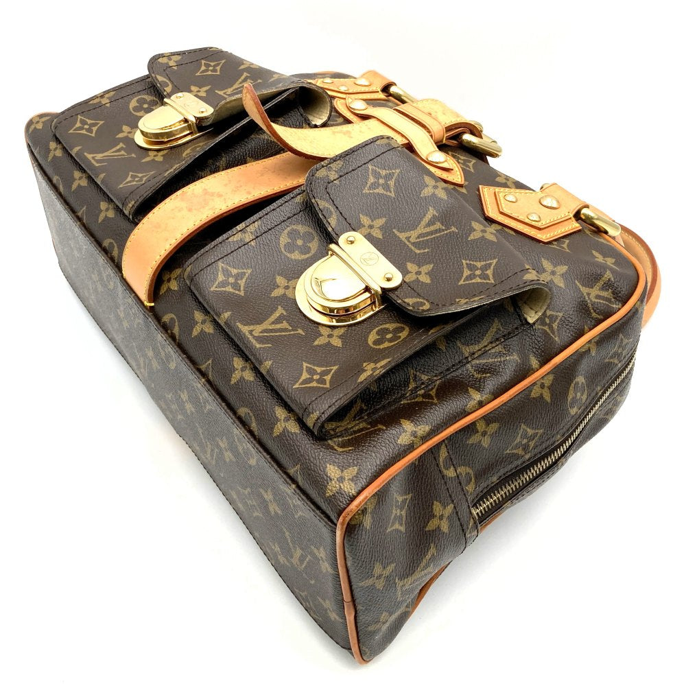 LOUIS VUITTON Manhattan GM Handbag, Monogram Canvas, Brown, M40025