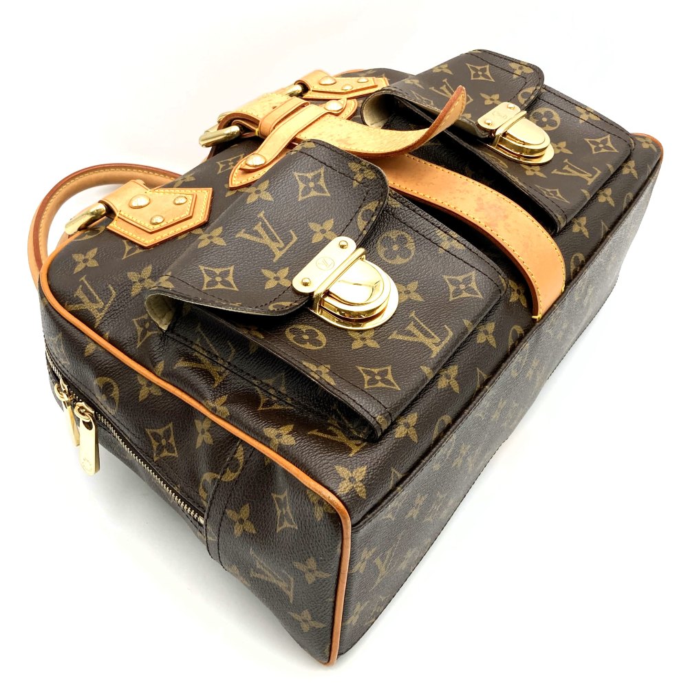 LOUIS VUITTON Manhattan GM Handbag, Monogram Canvas, Brown, M40025