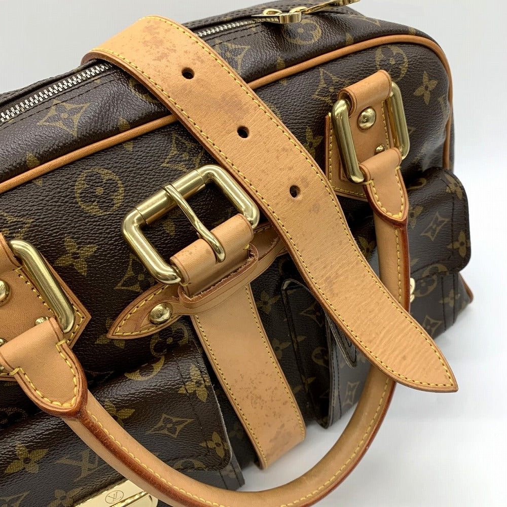 LOUIS VUITTON Manhattan GM Handbag, Monogram Canvas, Brown, M40025