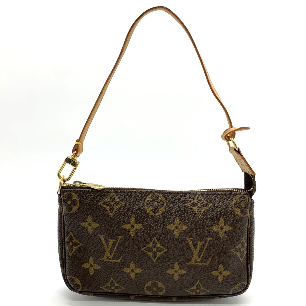 Louis Vuitton Pochette Accessoires M51980 Pouch, Monogram Canvas, Brown, Women's PRE-OWNED