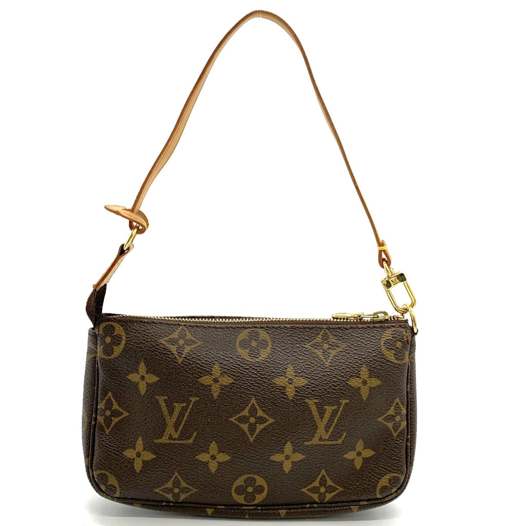 Louis Vuitton Pochette Accessoires M51980 Pouch, Monogram Canvas, Brown, Women's PRE-OWNED