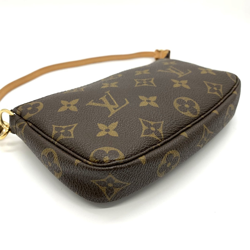 Louis Vuitton Pochette Accessoires M51980 Pouch, Monogram Canvas, Brown, Women's PRE-OWNED