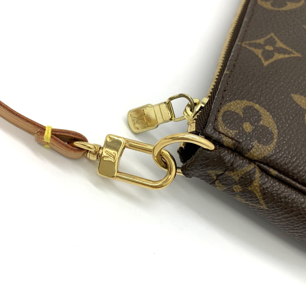 Louis Vuitton Pochette Accessoires M51980 Pouch, Monogram Canvas, Brown, Women's PRE-OWNED