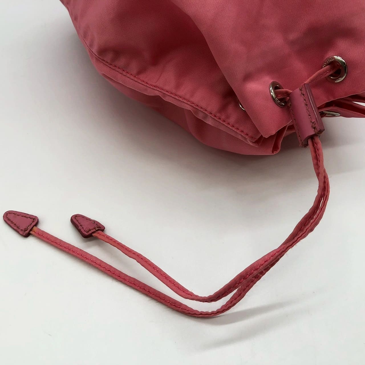 PRADA Prada Pouch Drawstring Handbag Nylon Pink Women's Men's Brand Fashion USED