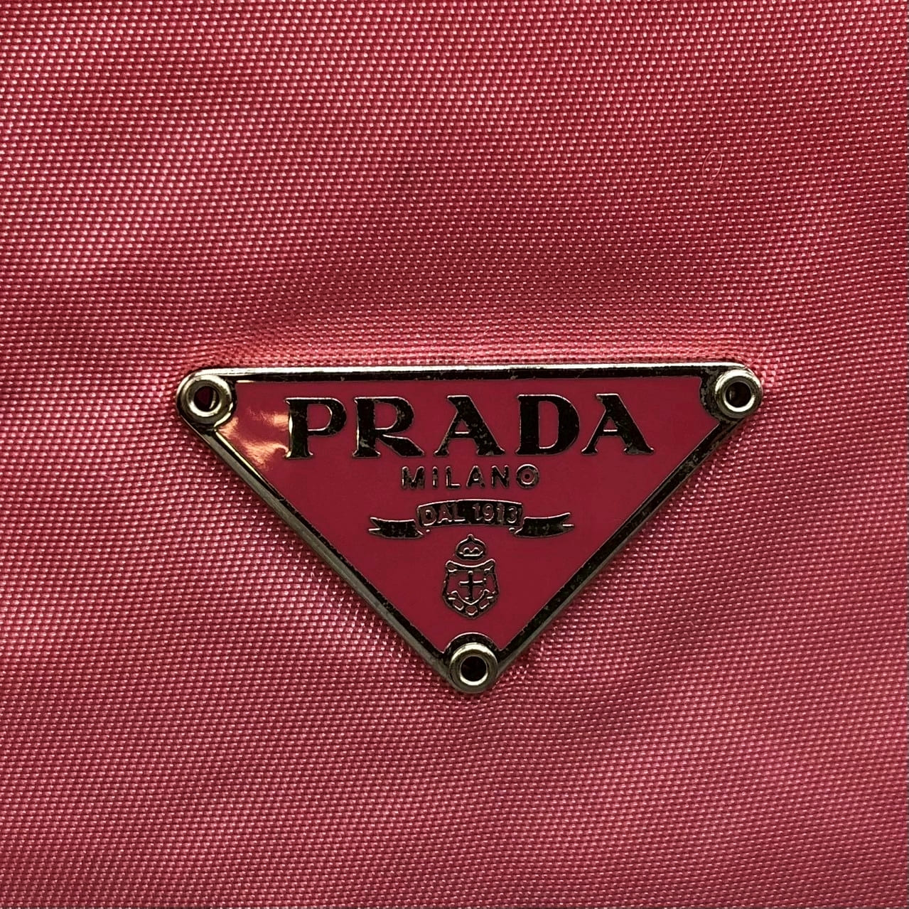 PRADA Prada Pouch Drawstring Handbag Nylon Pink Women's Men's Brand Fashion USED