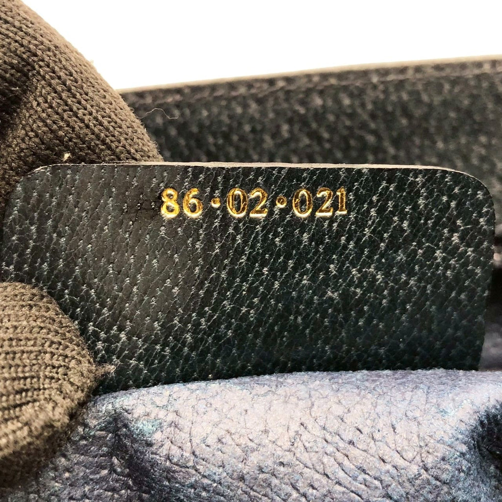[Price Reduced!] GUCCI Old Gucci 86 02 Shoulder Bag Handbag Tote GG Supreme Leather Navy Women's Men's Vintage Brand PRE-OWNED