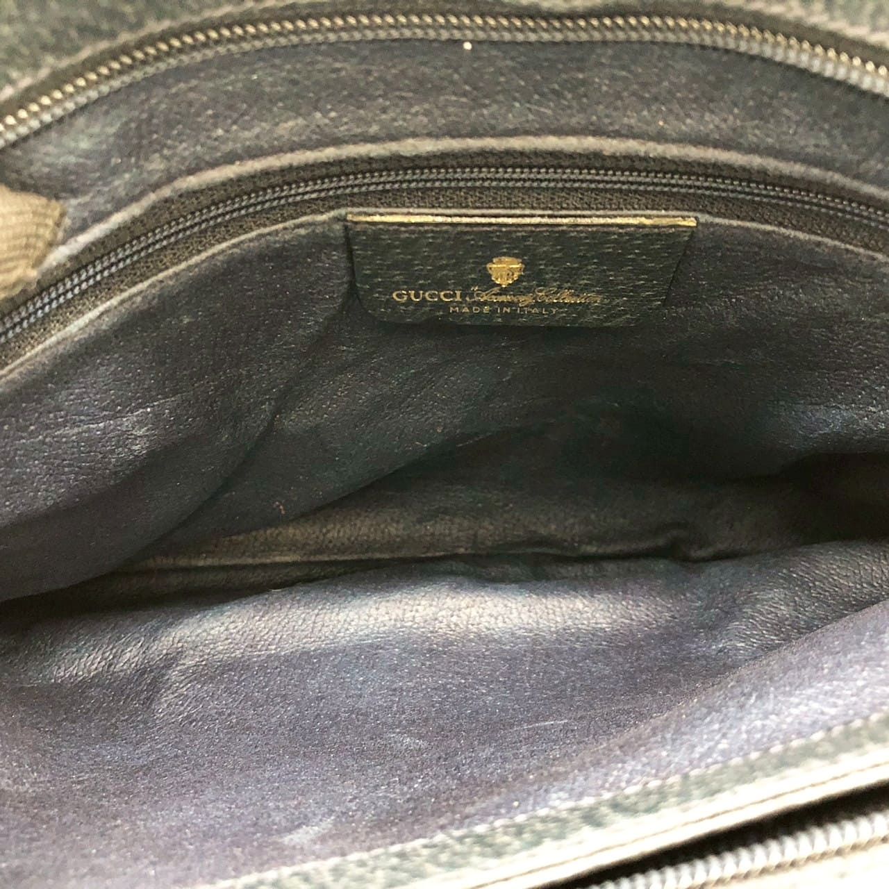 [Price Reduced!] GUCCI Old Gucci 86 02 Shoulder Bag Handbag Tote GG Supreme Leather Navy Women's Men's Vintage Brand PRE-OWNED
