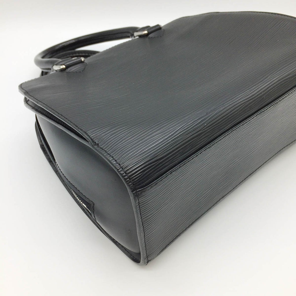 Louis Vuitton M52772 Pont Neuf Epi Handbag in Black with Silver Hardware