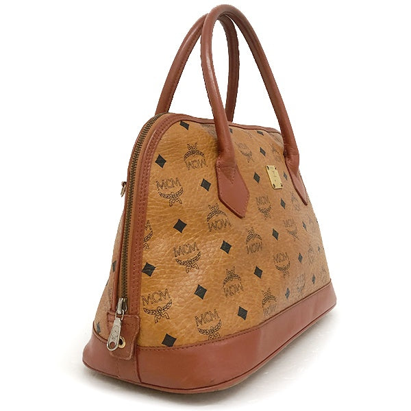 MCM Visetos 2-Way Handbag in Brown and Orange-Brown Leather, Unisex for Men and Women