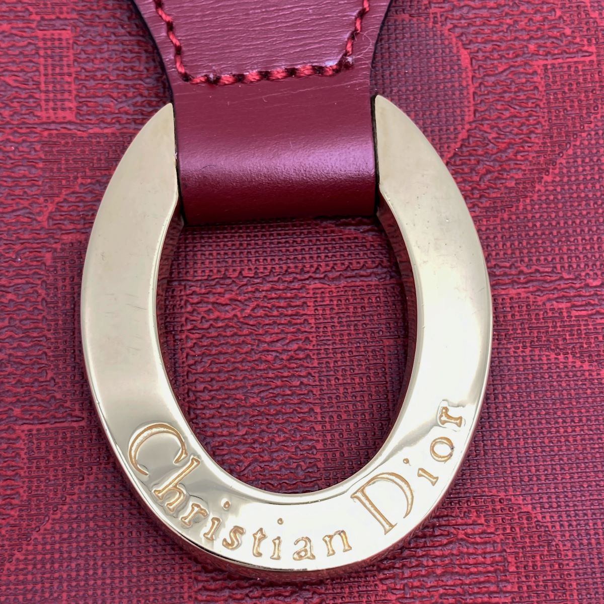 Dior clutch bag/second bag, all-over print, PVC, red