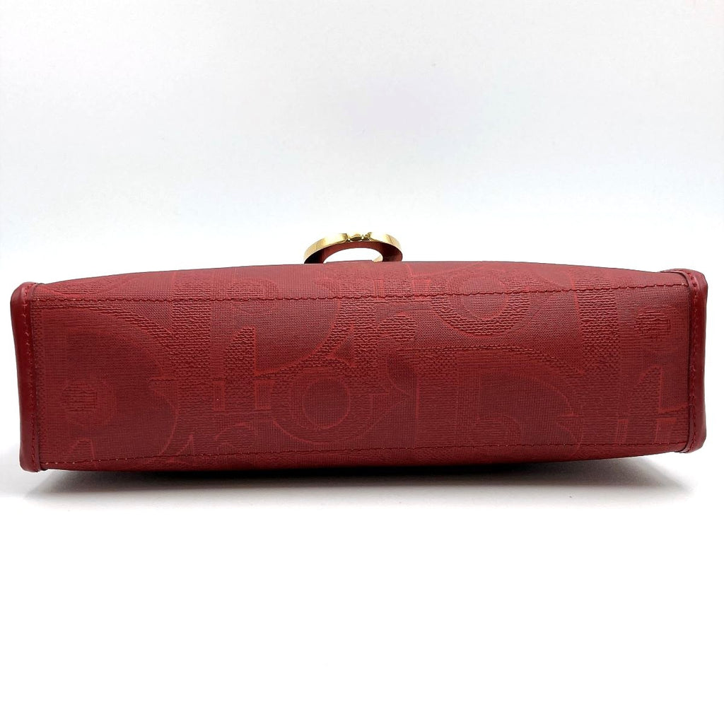 Dior clutch bag/second bag, all-over print, PVC, red