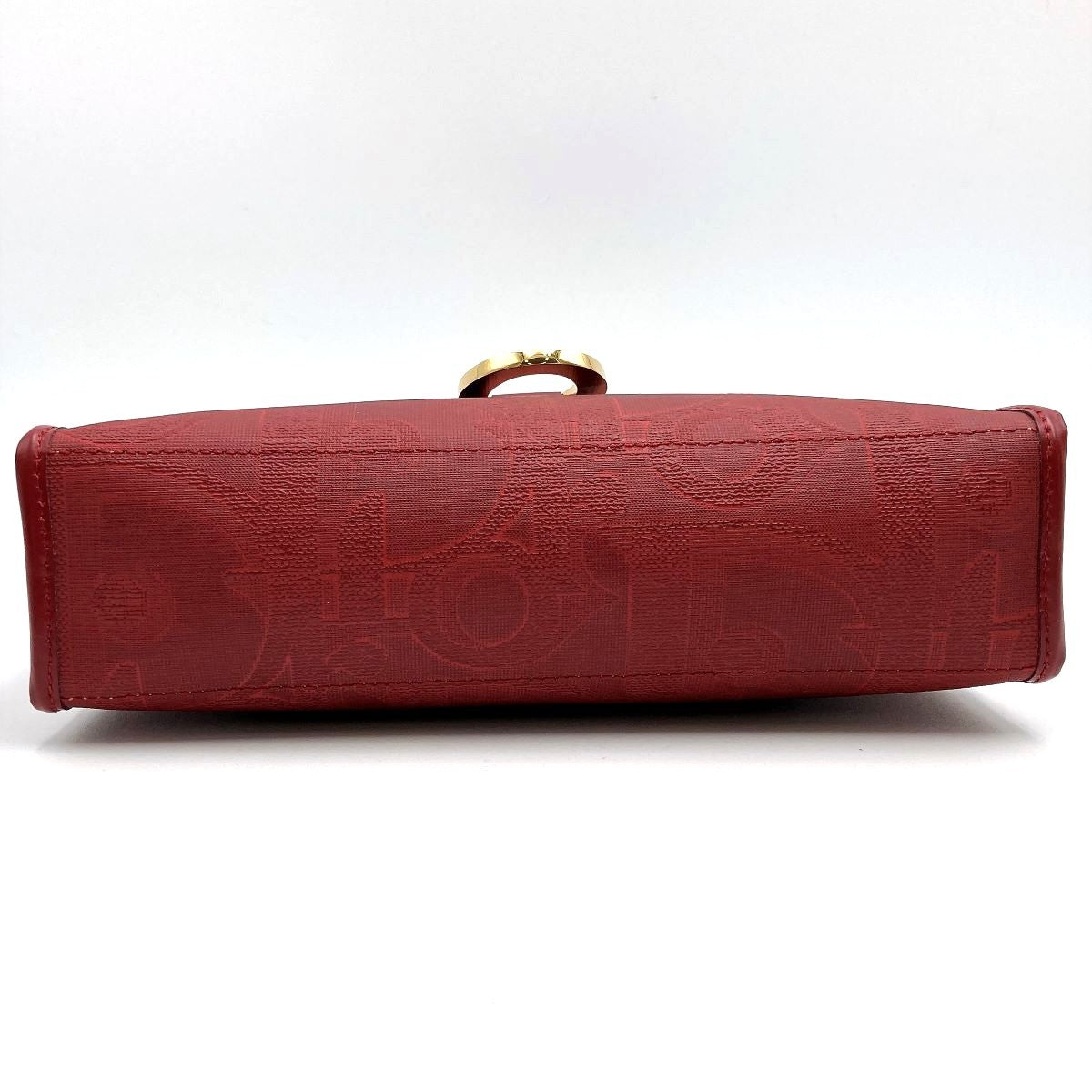 Dior clutch bag/second bag, all-over print, PVC, red