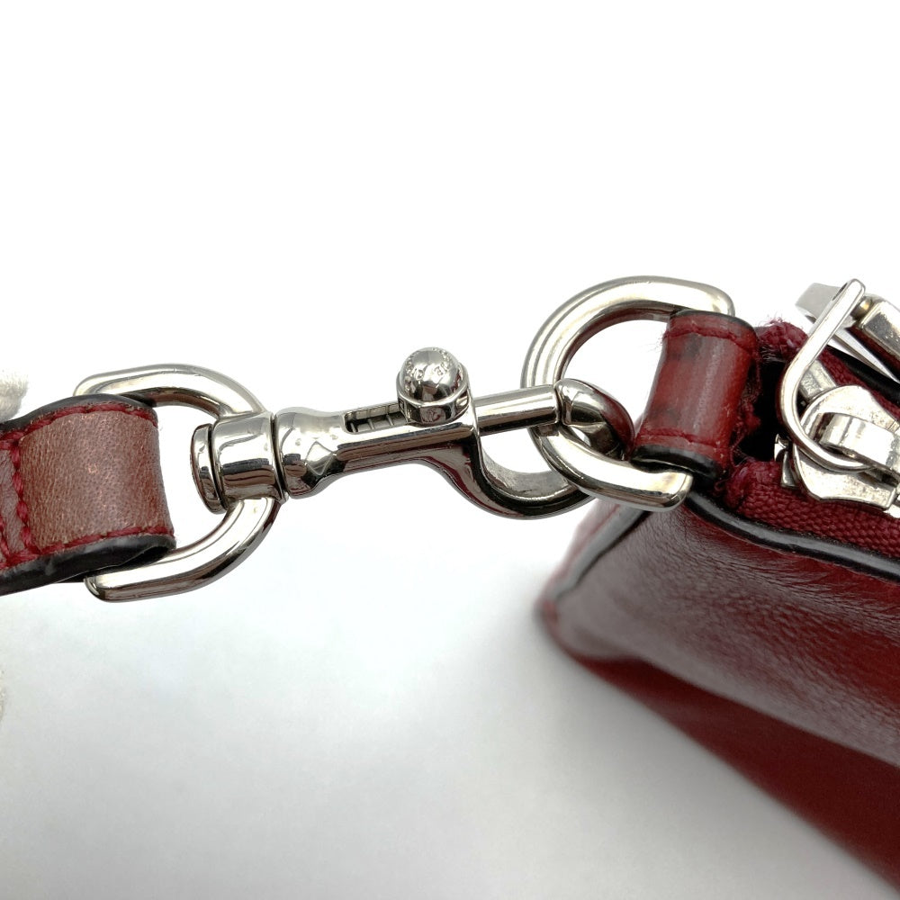 LOEWE Slim Shoulder Bag Heritage Leather Red 061005