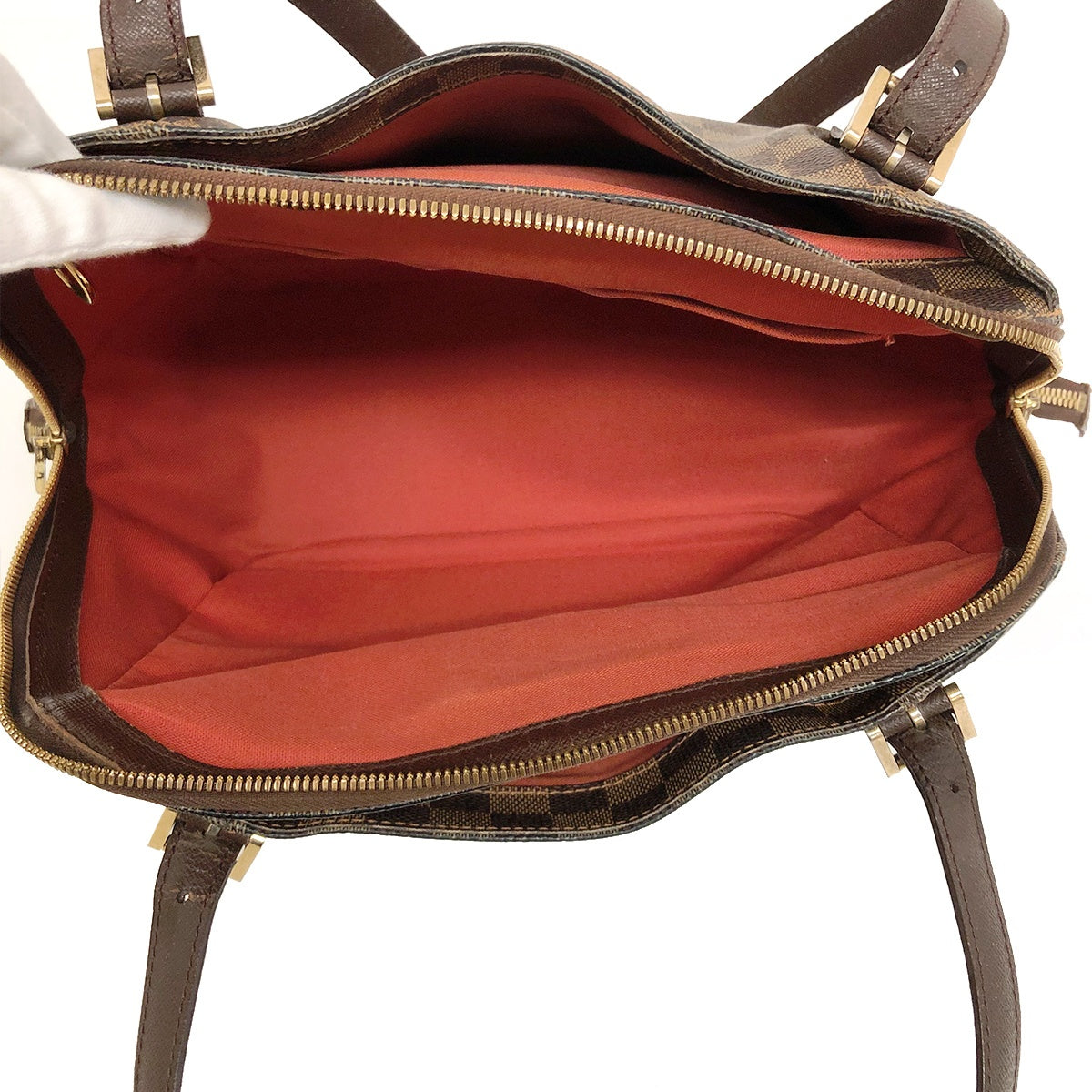 Louis Vuitton N51174 Belem MM Shoulder Bag in Damier Canvas/Leather Brown
