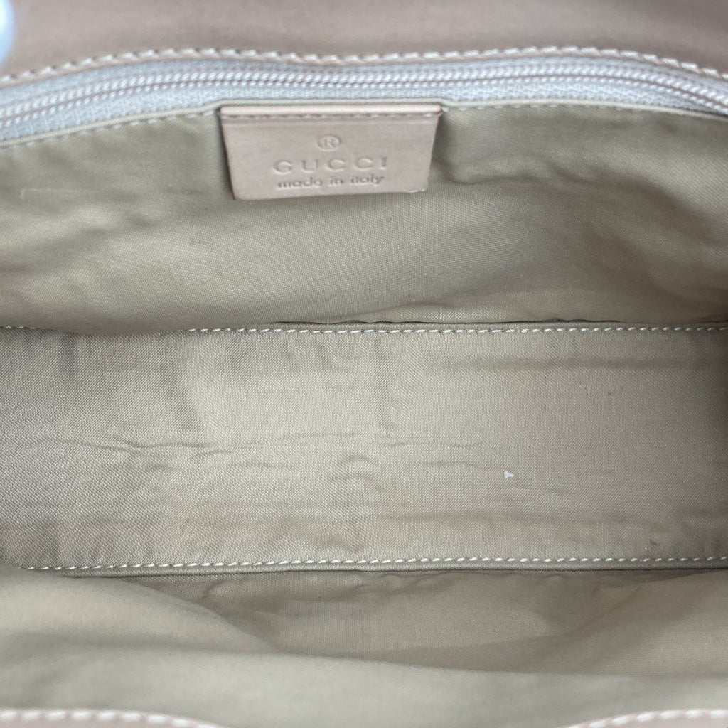 Pre-owned Gucci 002 1068 Jackie Shoulder Bag, Mini Bag, Slim, Yellow/Beige, GG Canvas and Leather.