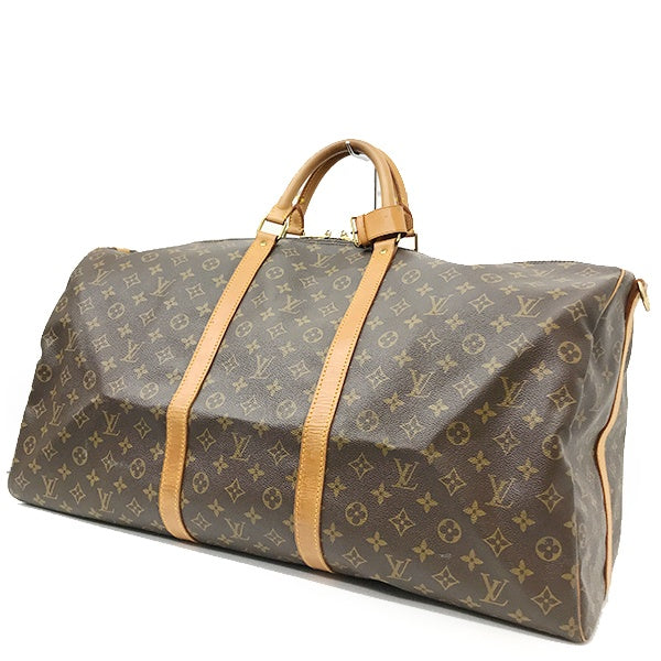 Pre-owned Louis Vuitton M41412 Keepall Bandouliere 60 Boston Bag in Brown Monogram Canvas.