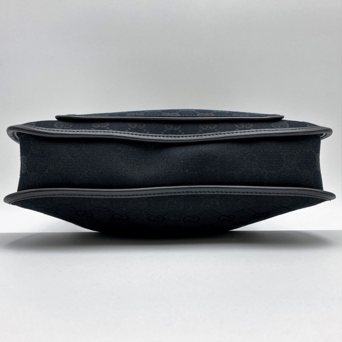 Gucci 001 4198 Shoulder Bag in GG Canvas, Black
