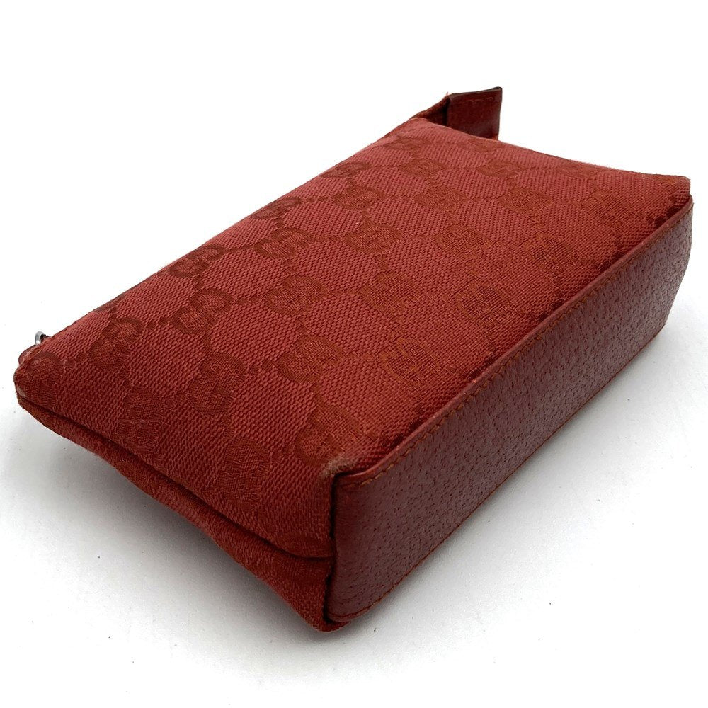 Gucci 115237 Pouch, Accessory Case, Makeup Pouch, Cosmetic Case, GG Canvas, Red