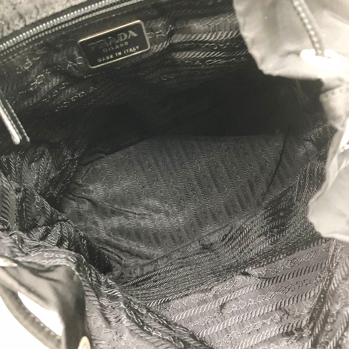 Prada backpack in nylon, black, unisex.
