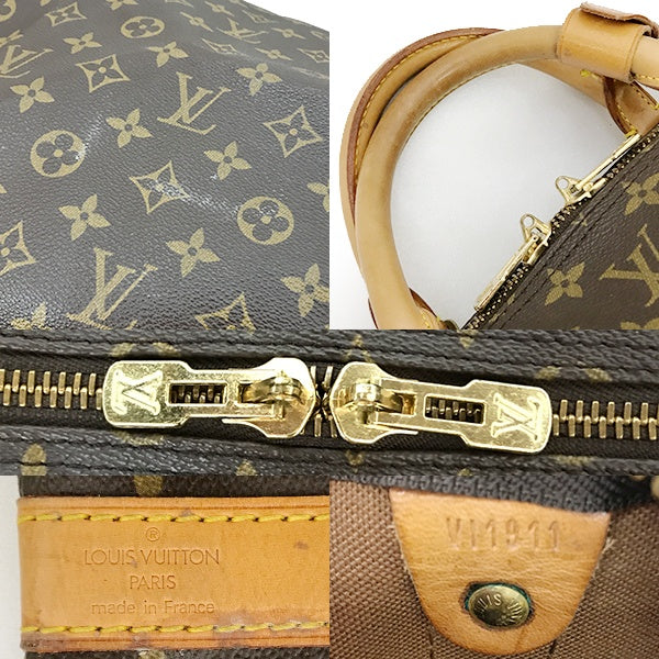 Pre-owned Louis Vuitton M41412 Keepall Bandouliere 60 Boston Bag in Brown Monogram Canvas.