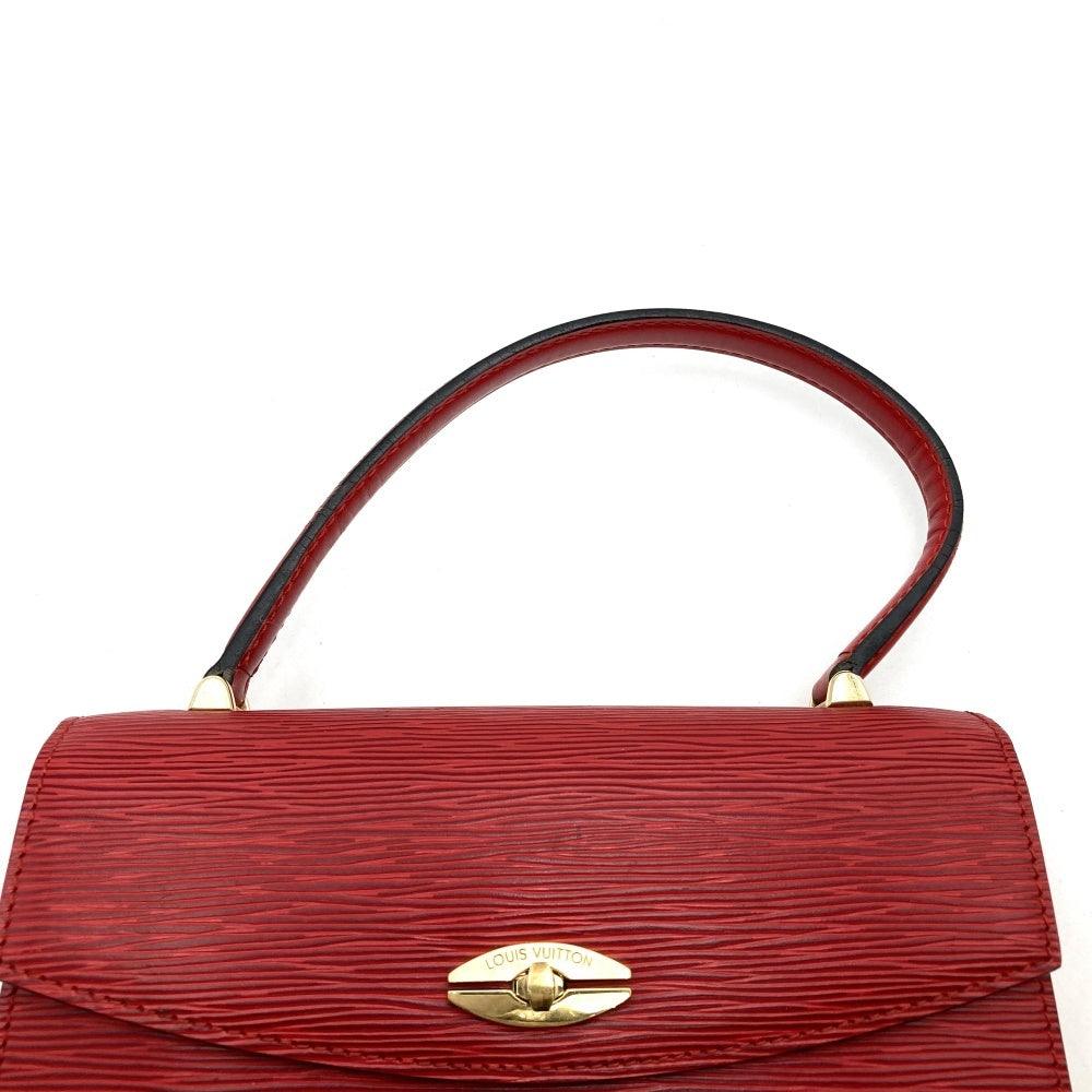 Louis Vuitton M52377 Malesherbes Handbag in Castilian Red Epi Leather