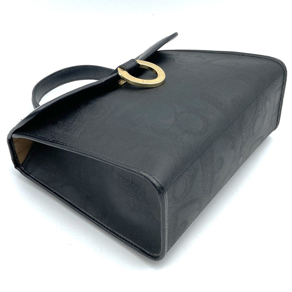 Christian Dior handbag, black PVC, Trotter print, high-end brand item