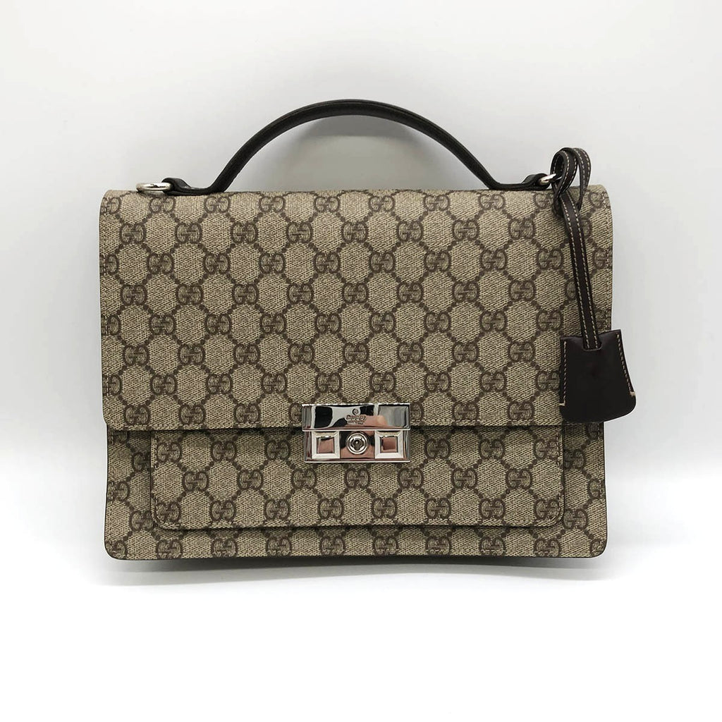 Gucci 223650 Clutch Bag/Handbag GG Supreme Beige