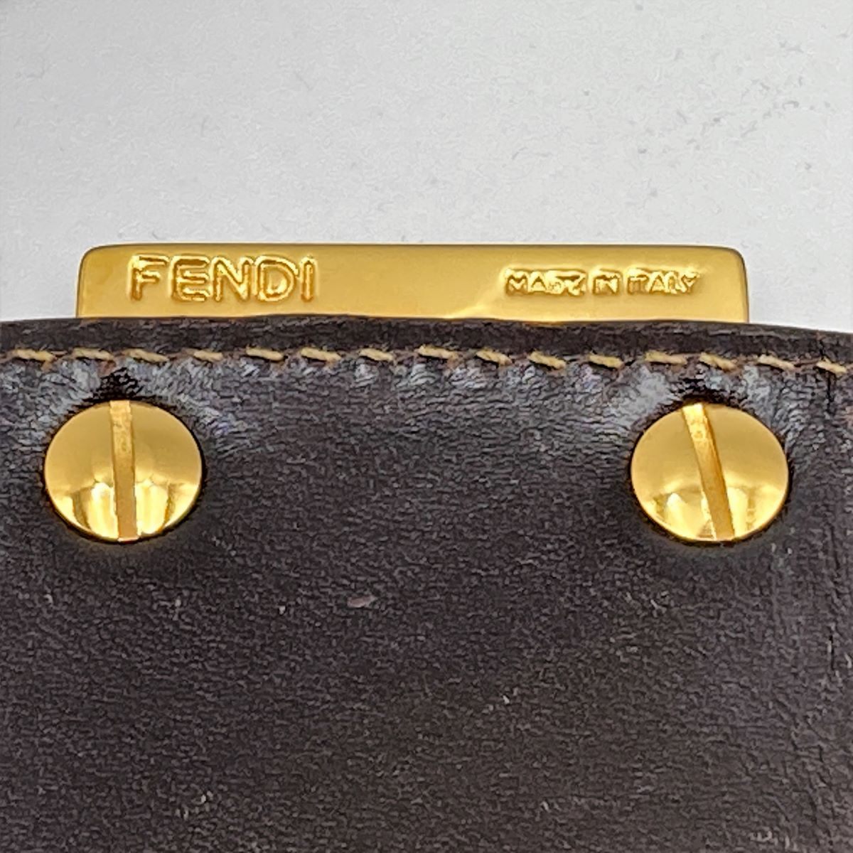 Fendi Mamma Bucket handbag in brown nylon Zucca with gold hardware