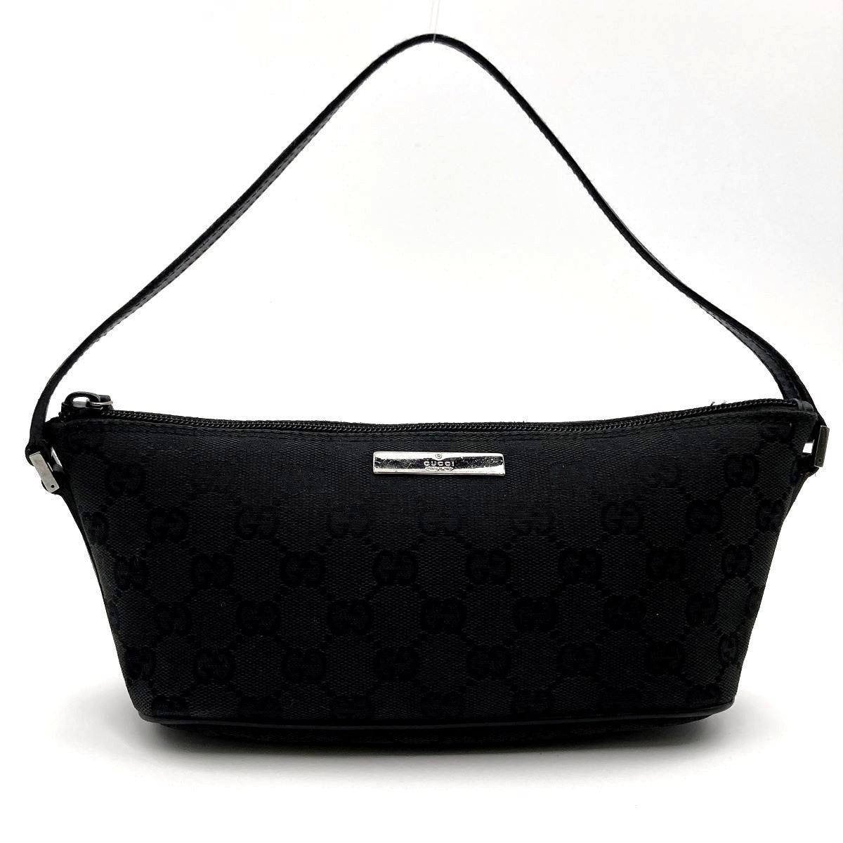 Gucci 07198 Accessory Pouch GG Canvas Black