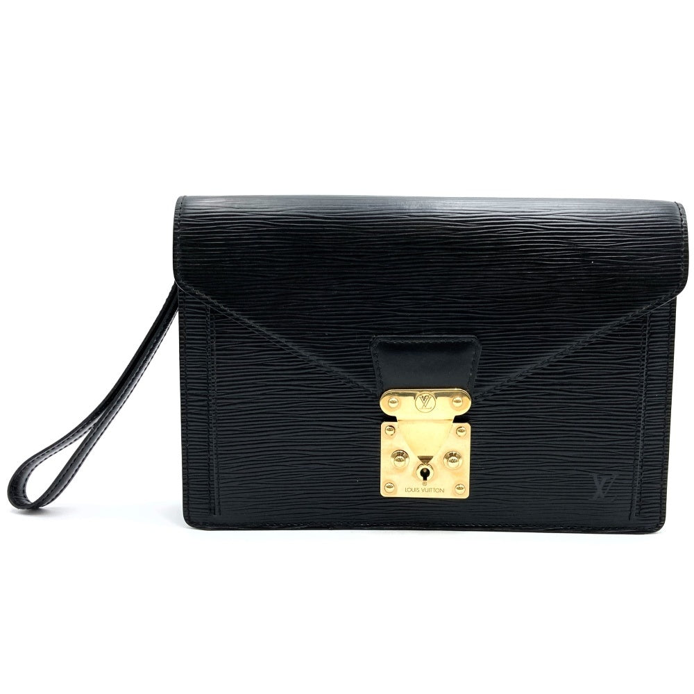 Louis Vuitton Pochette Serie Dragonne Second Bag/Clutch Bag in Epi Leather, Noir Black, M52612