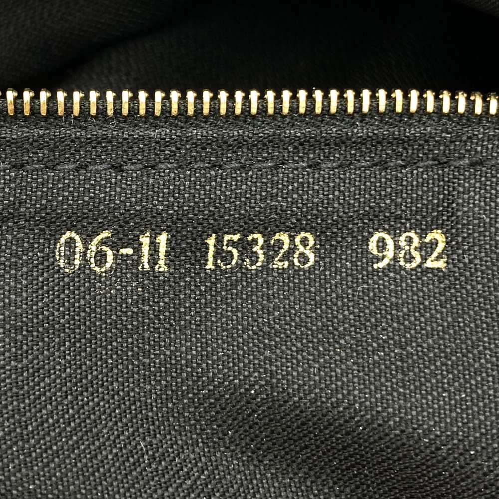Fendi 06 11 15328 982 Shoulder Bag with FF Logo, Nylon/Leather, Black