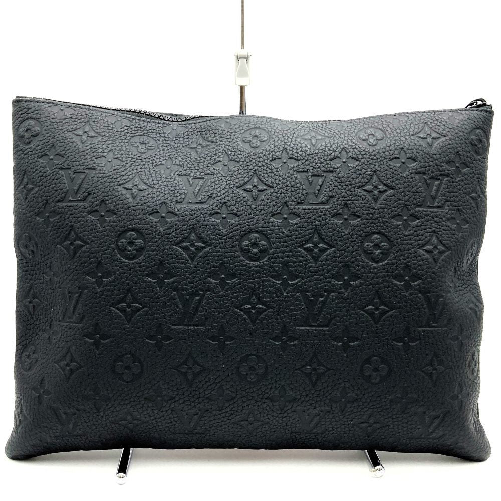 Louis Vuitton Pochette A4 Clutch Bag Document Case Monogram Taurillon Black M67461