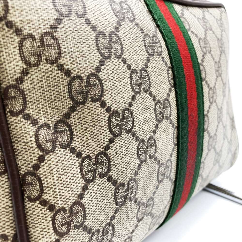 Old Gucci 156 01 012 Clutch Bag/Second Bag Sherry Line GG Supreme Canvas Beige