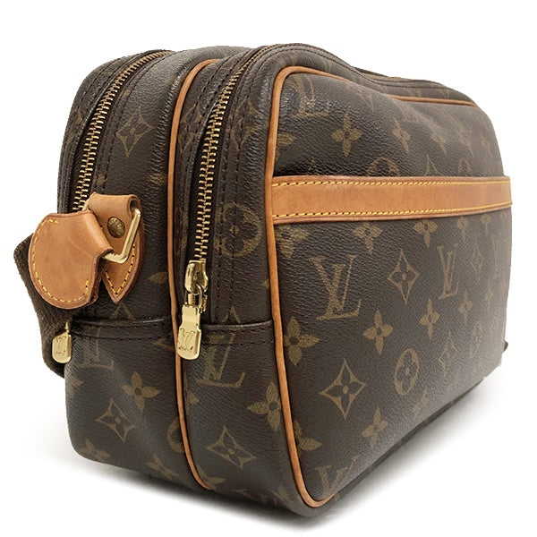 Louis Vuitton M45254/Reporter PM Shoulder Bag in Monogram Canvas and Brown